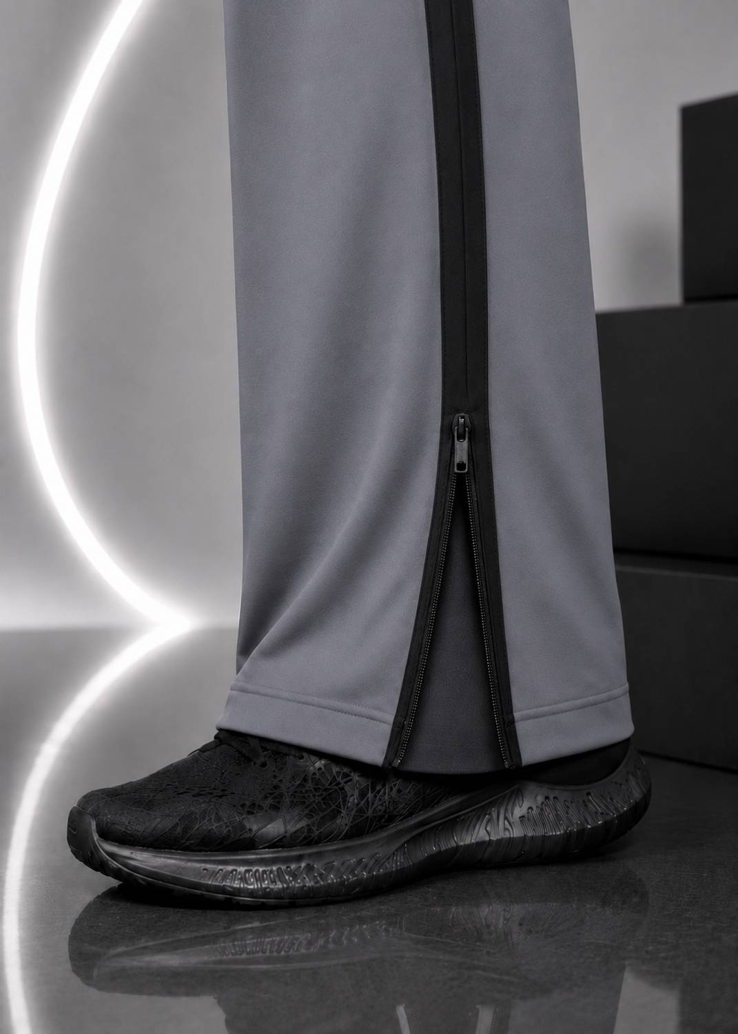 Lemona Striped Grey Track Pants - Image 4
