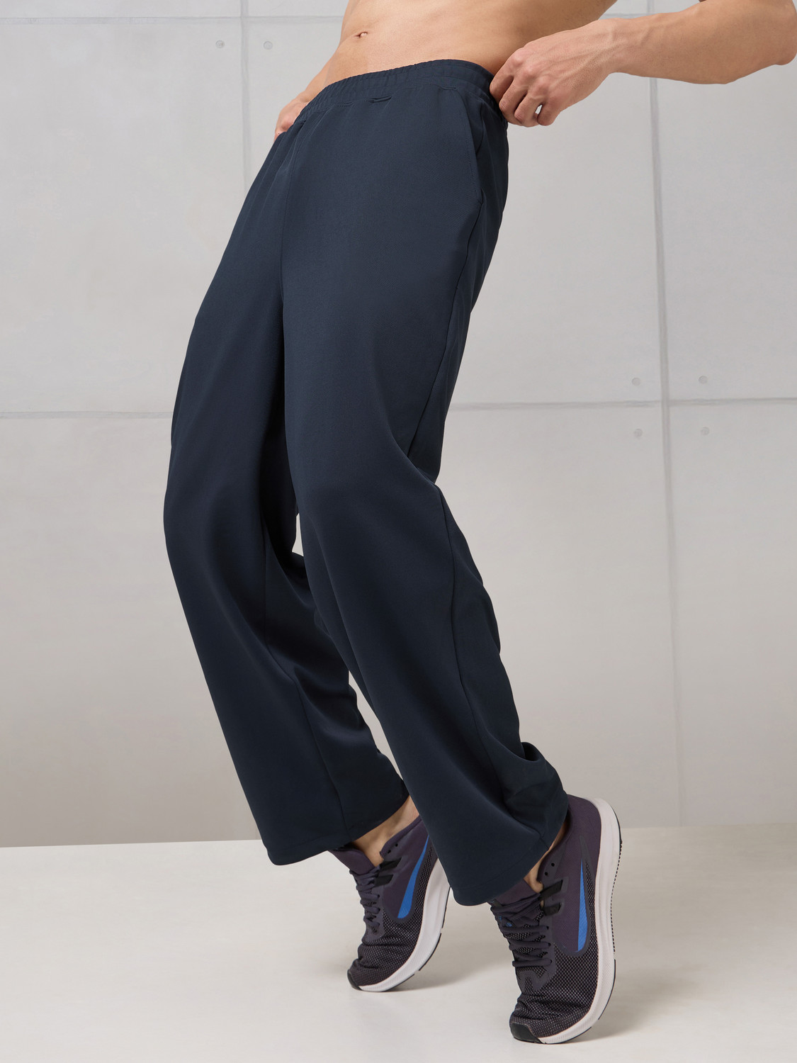 TECHNOSPORT Solid Men Blue Track Pants