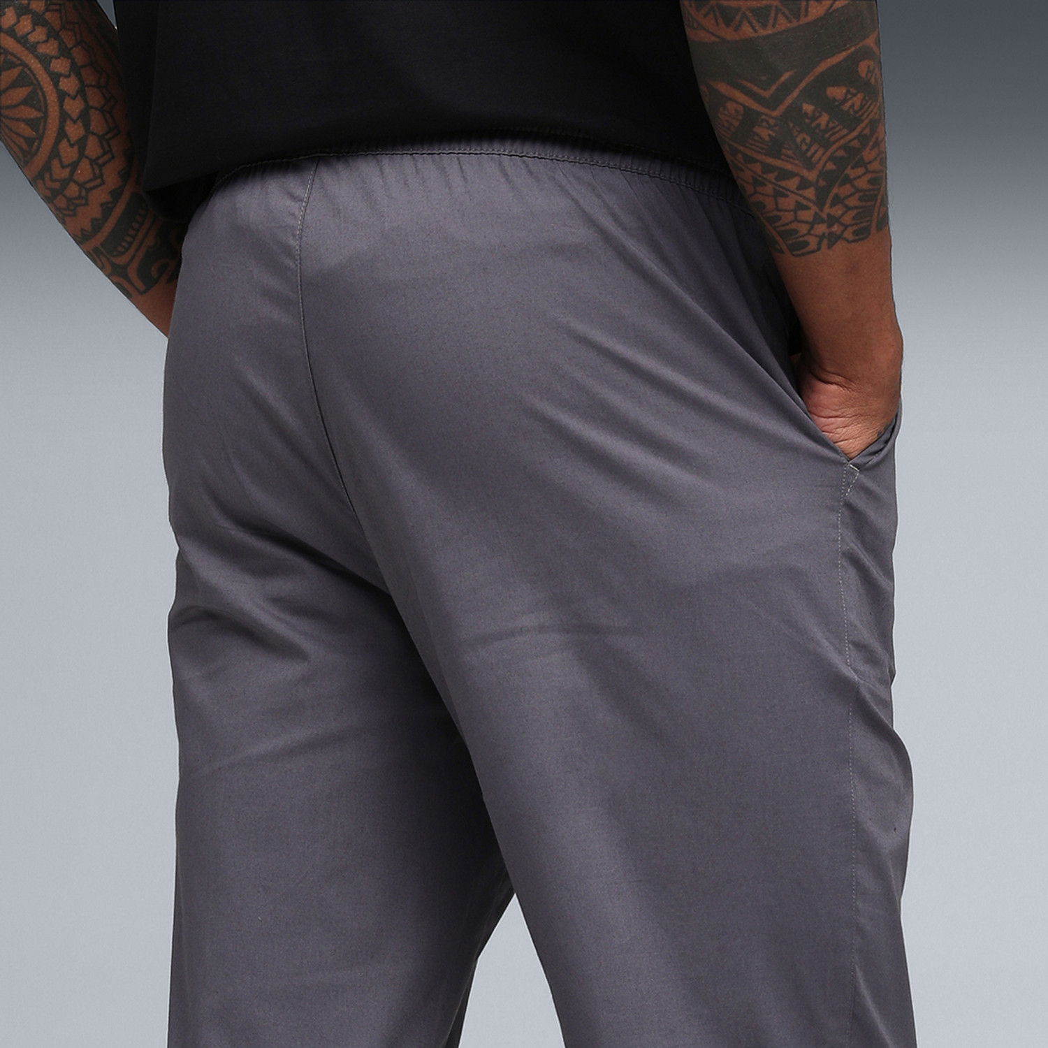 Image of PUMA Solid Men Grey Track Pants