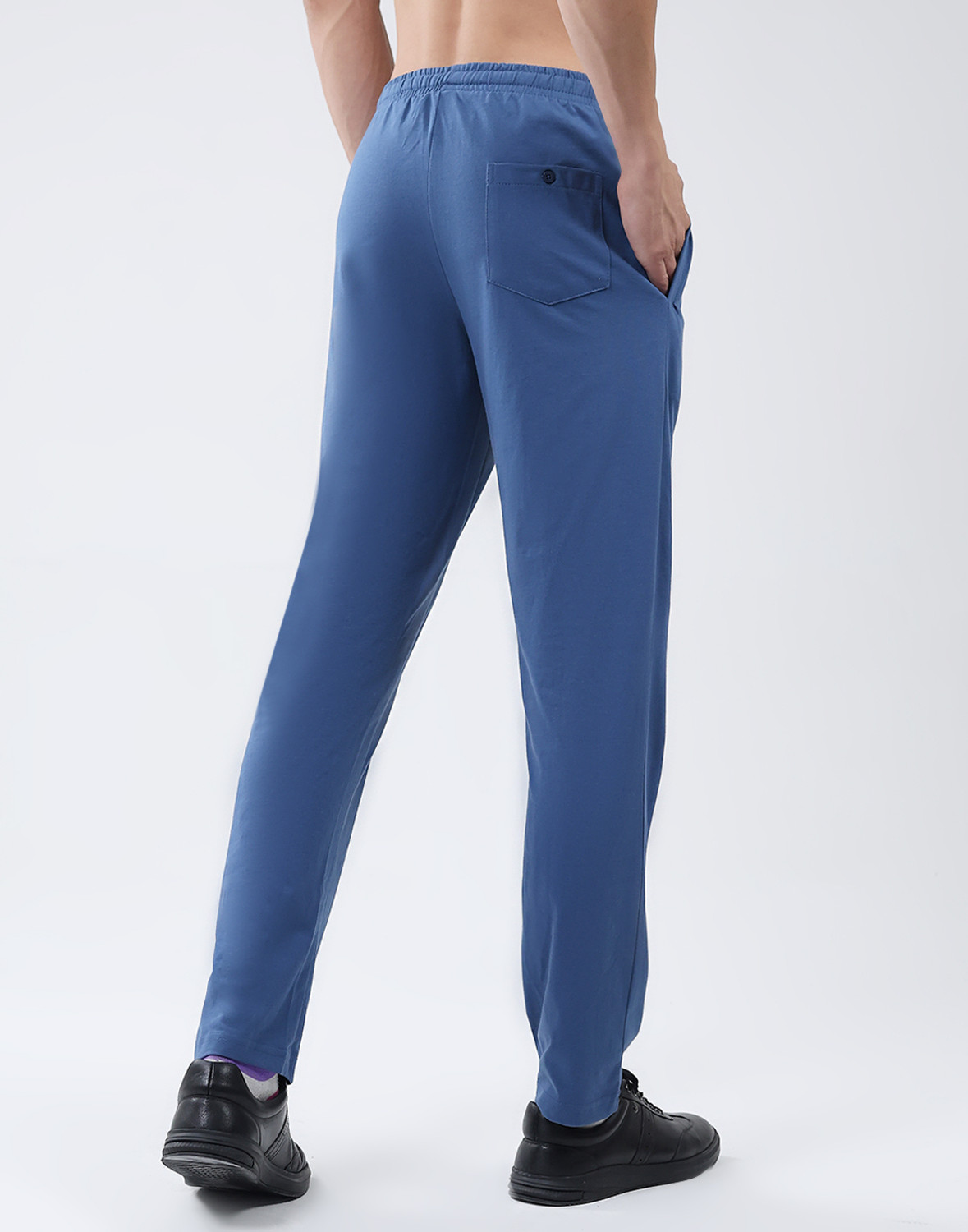 Image of MONTE CARLO Solid Men Blue Track Pants
