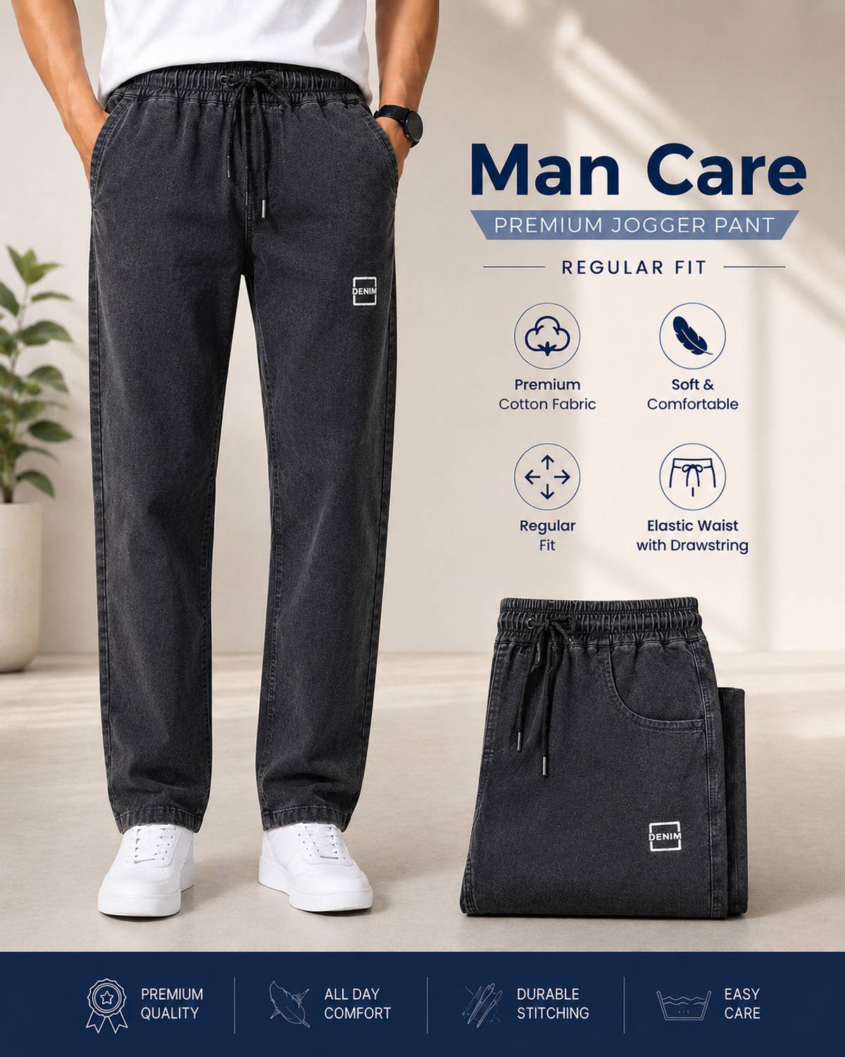 BaalgovindEnt Printed Men Black Track Pants