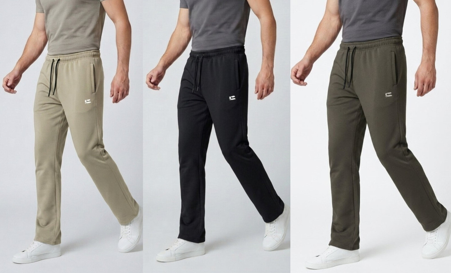Image of COUTRIX Solid Men Black Track Pants