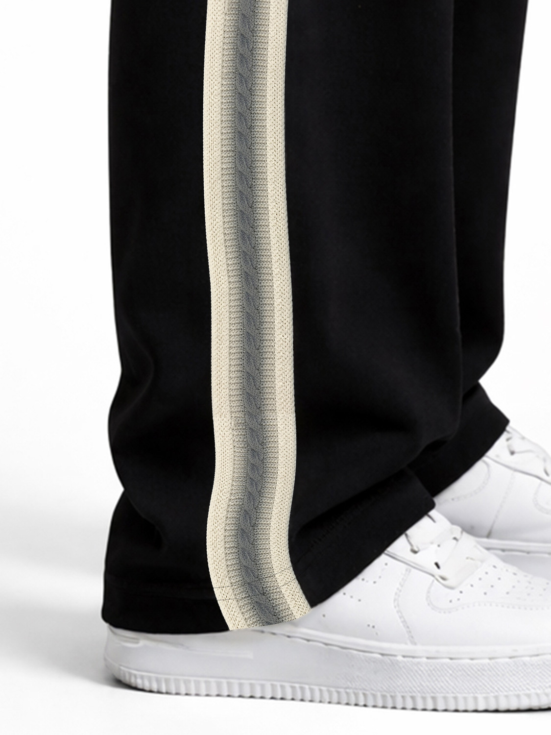 Image of MANIAC Colorblock Men Black Track Pants