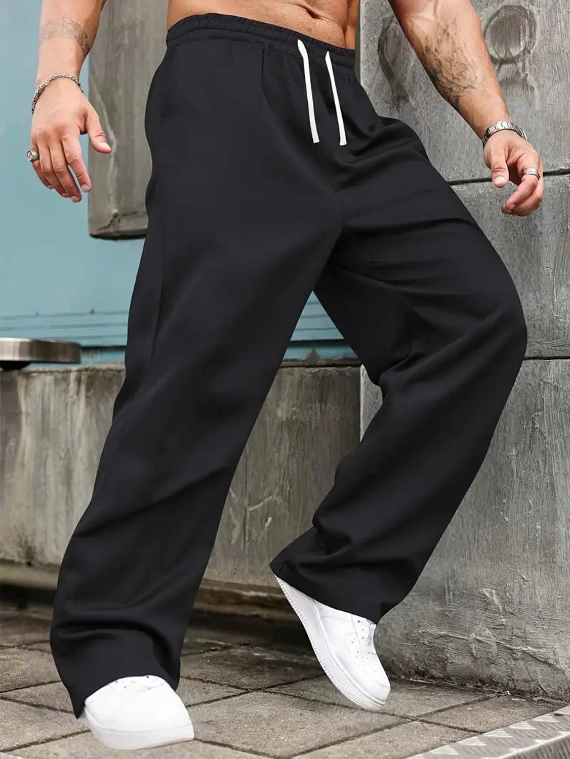 Dockstreet Men Black Track Pants