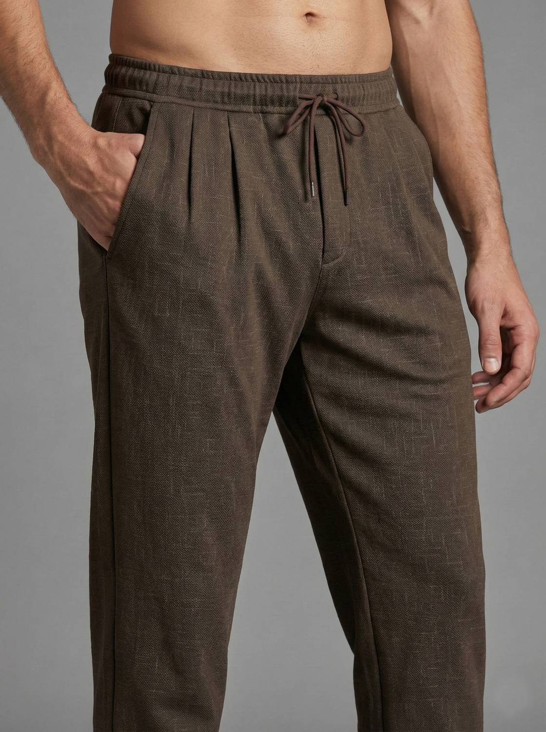 INDICLUB Men Brown Track Pants - Image 2