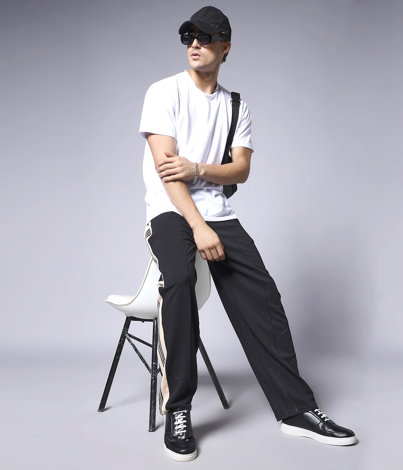 Image of METRONAUT Solid, Striped Men Beige Track Pants