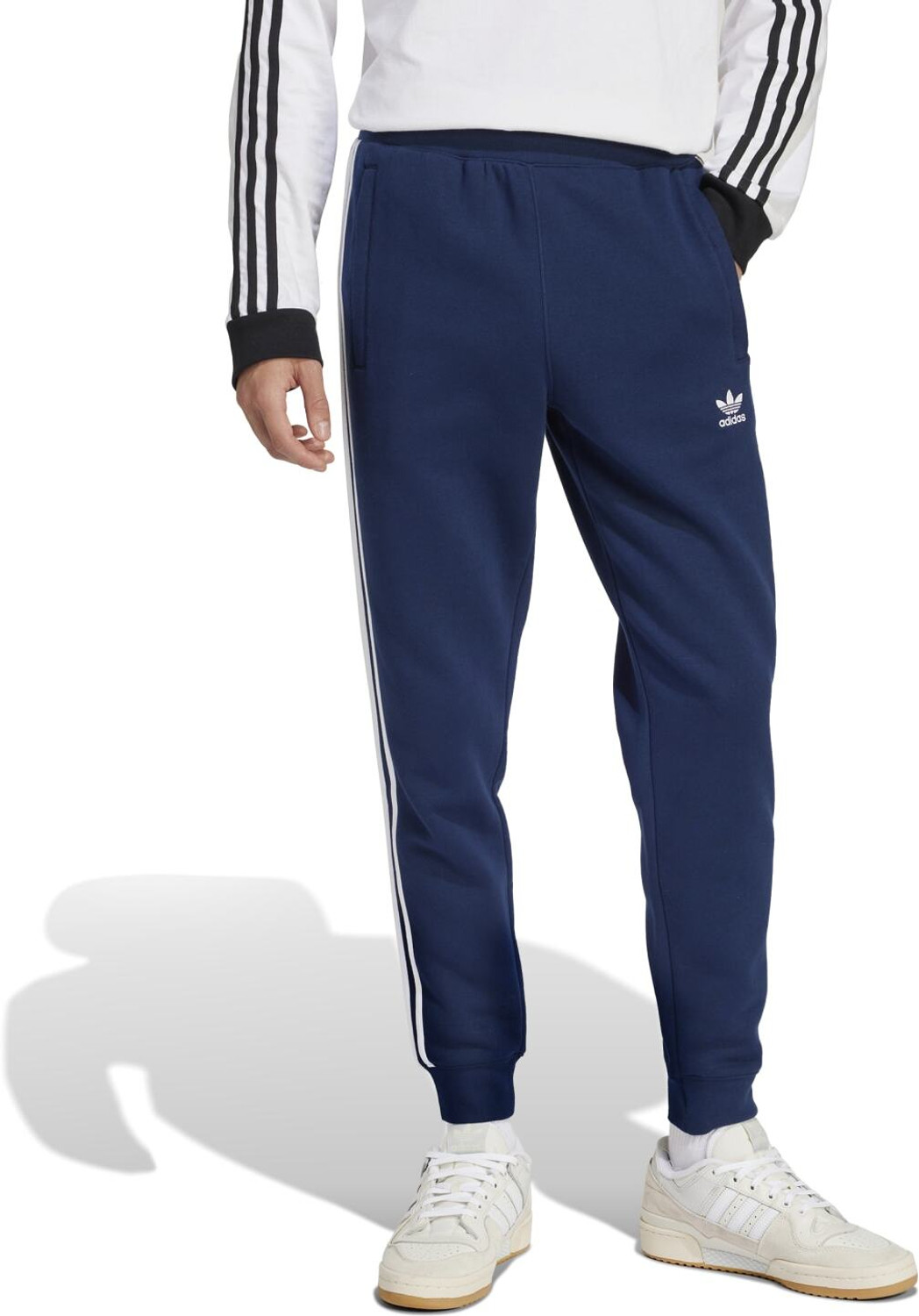ADIDAS Striped Men Blue Track Pants