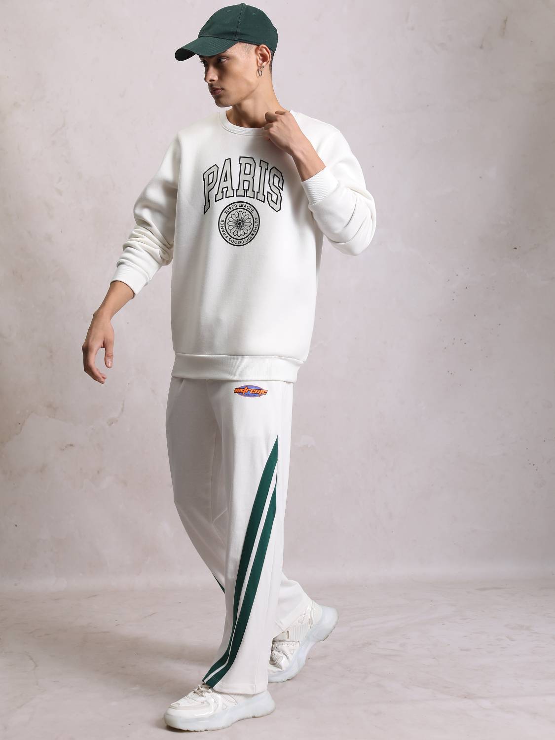 HIGHLANDER Striped White Track Pants - Image 3