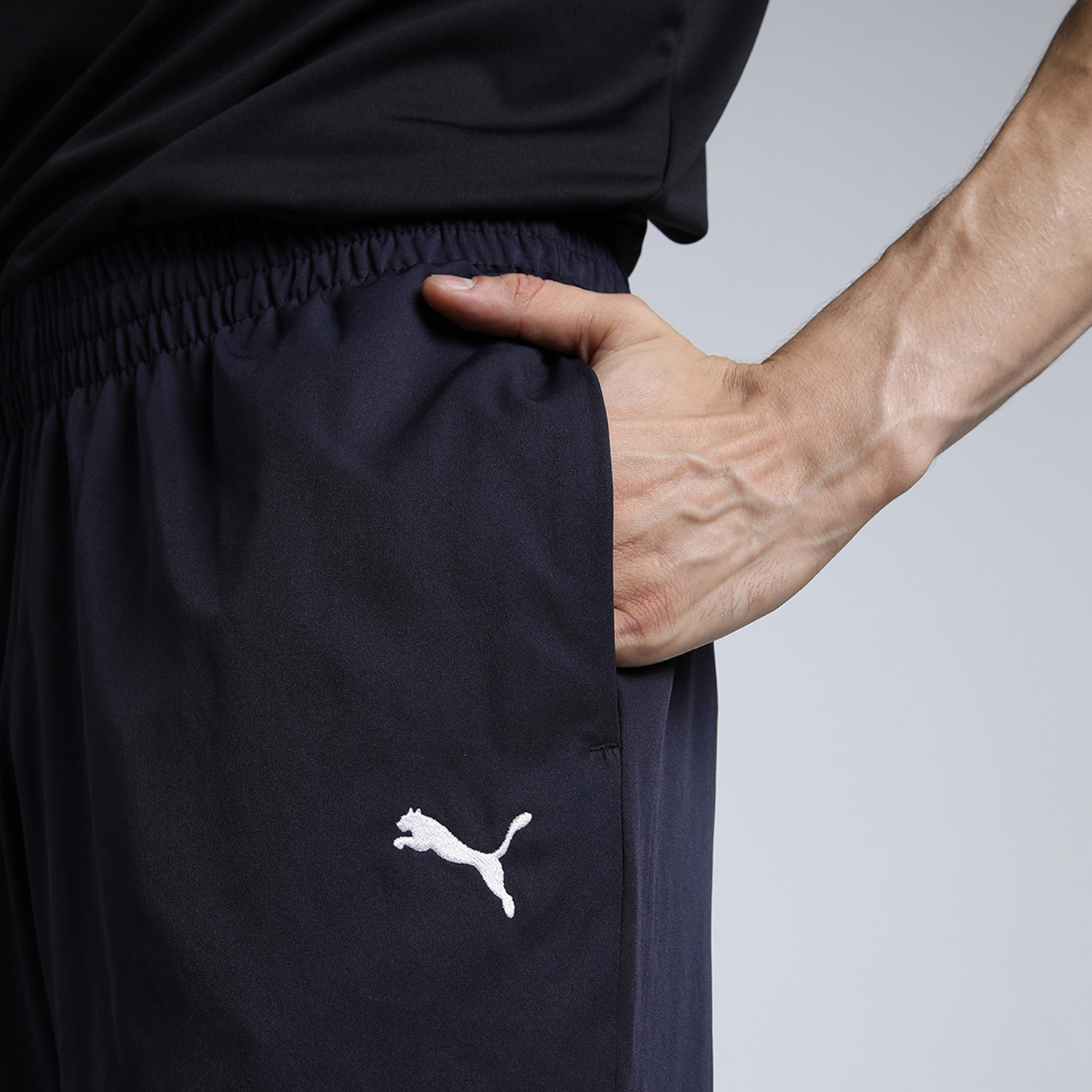 Image of PUMA Solid Men Blue Track Pants