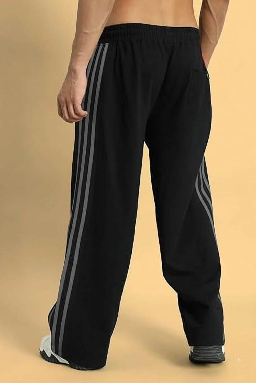 Image of Wanchha Fashion Solid, Striped Men Grey Track Pants