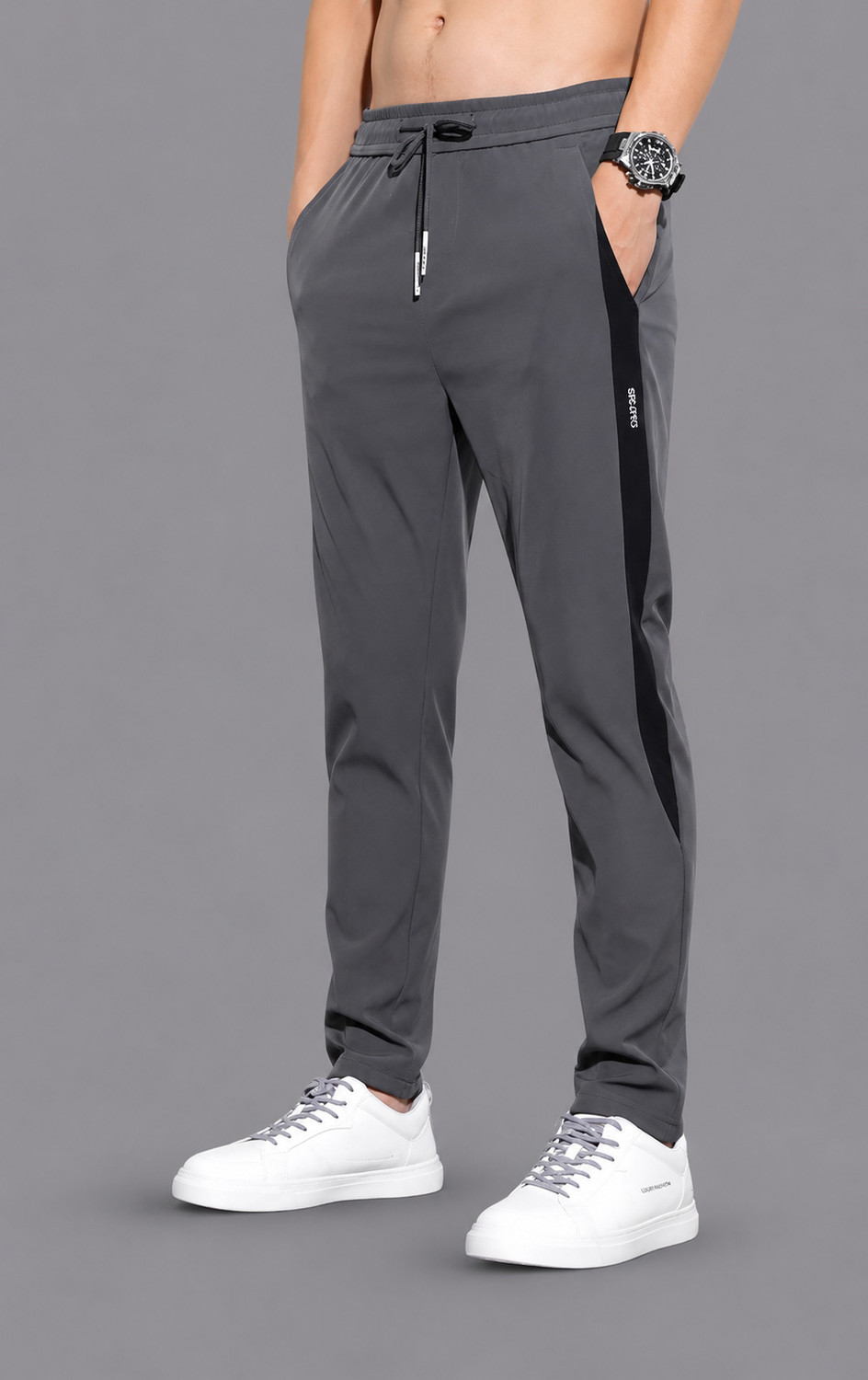 Image of Joggers Park Striped Men Multicolor Track Pants