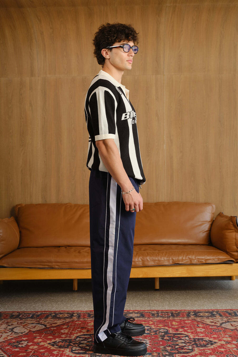 Image of Bonkers Corner Solid Men Blue Track Pants () Solid Men Blue Track Pants