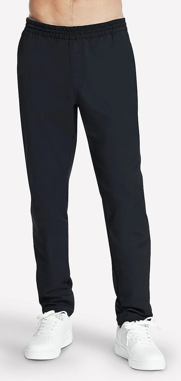 Image of Skechers Men Solid Black Track Pants