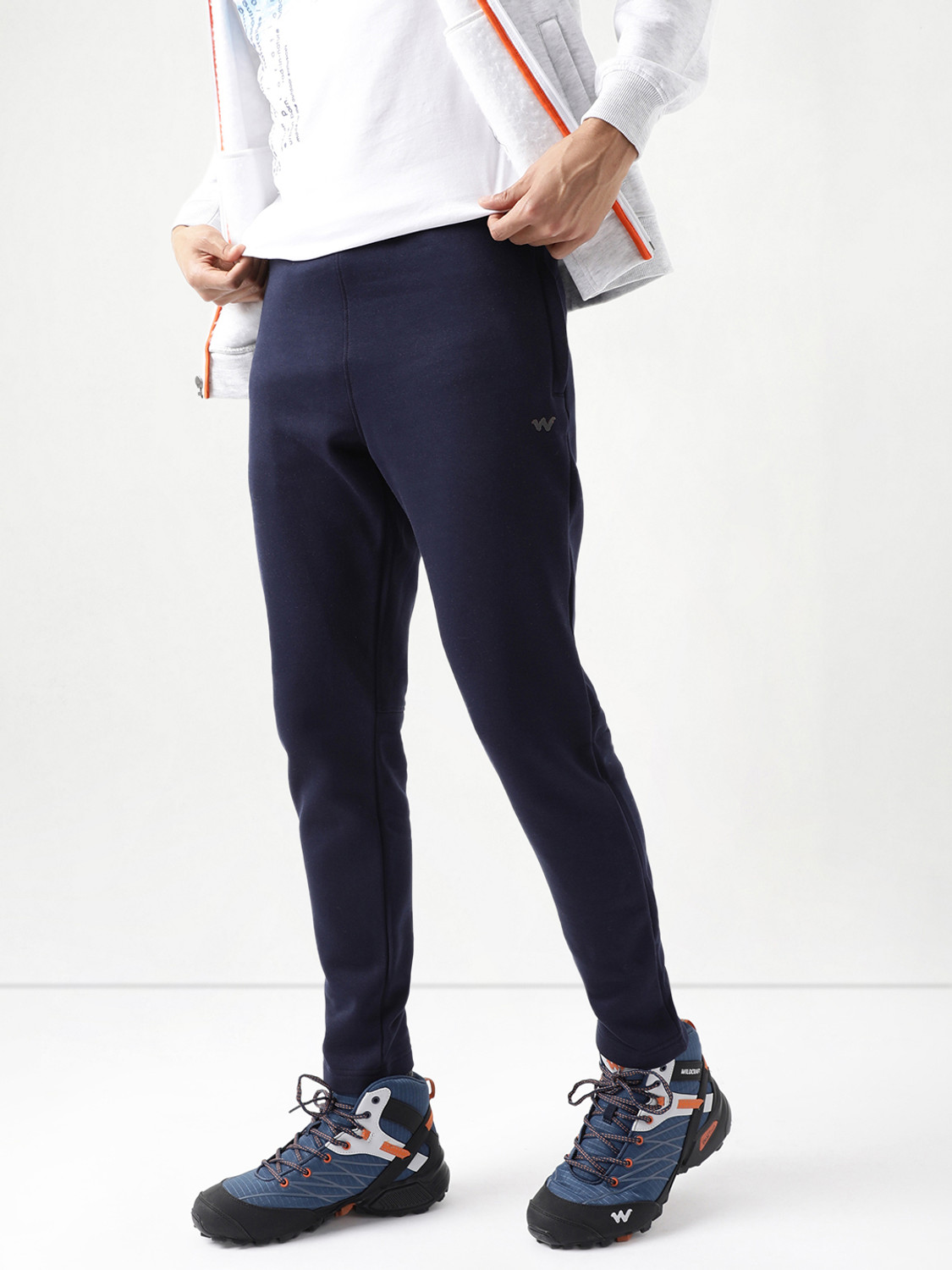 Image of Wildcraft Men Solid Blue Track Pants