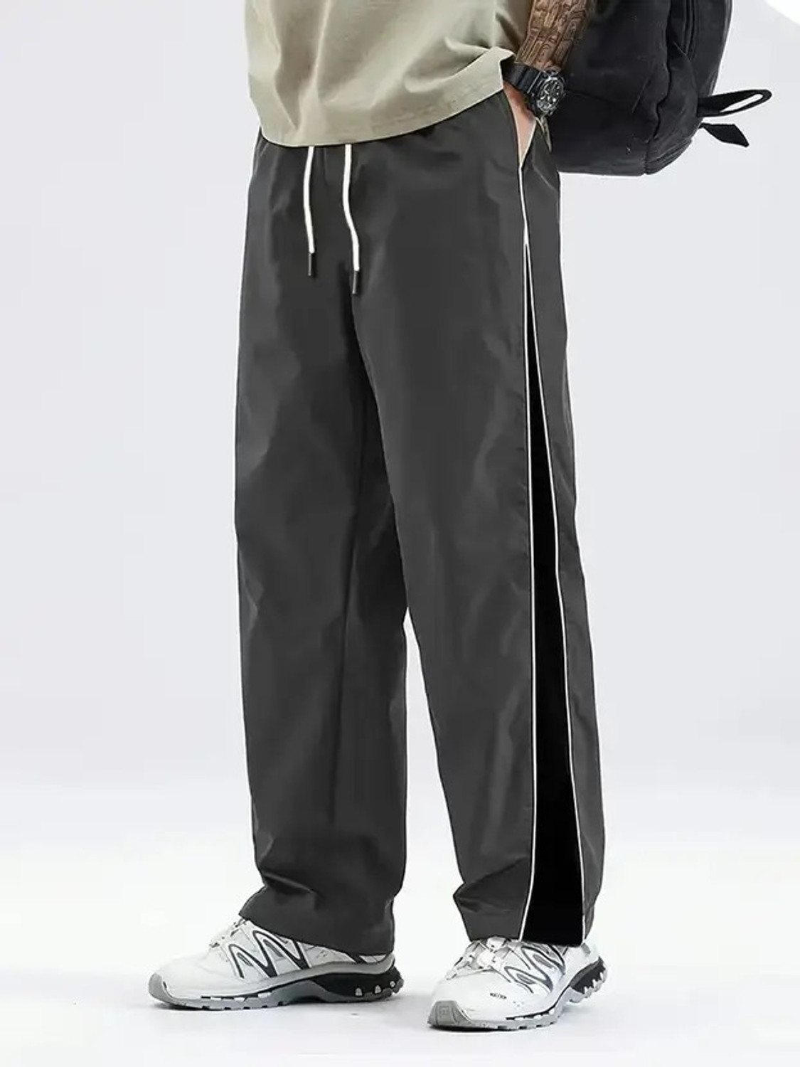 Image of Else & What Regular Fit Men Grey Trousers