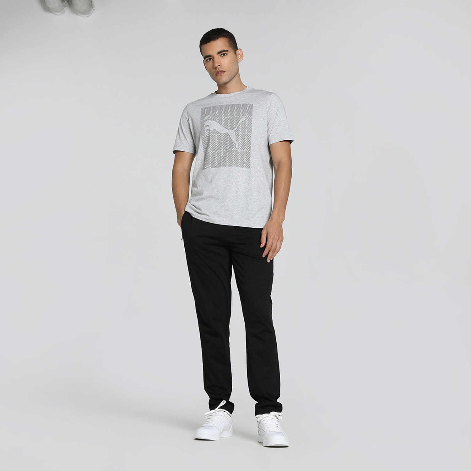 Image of PUMA Men Solid Black Track Pants