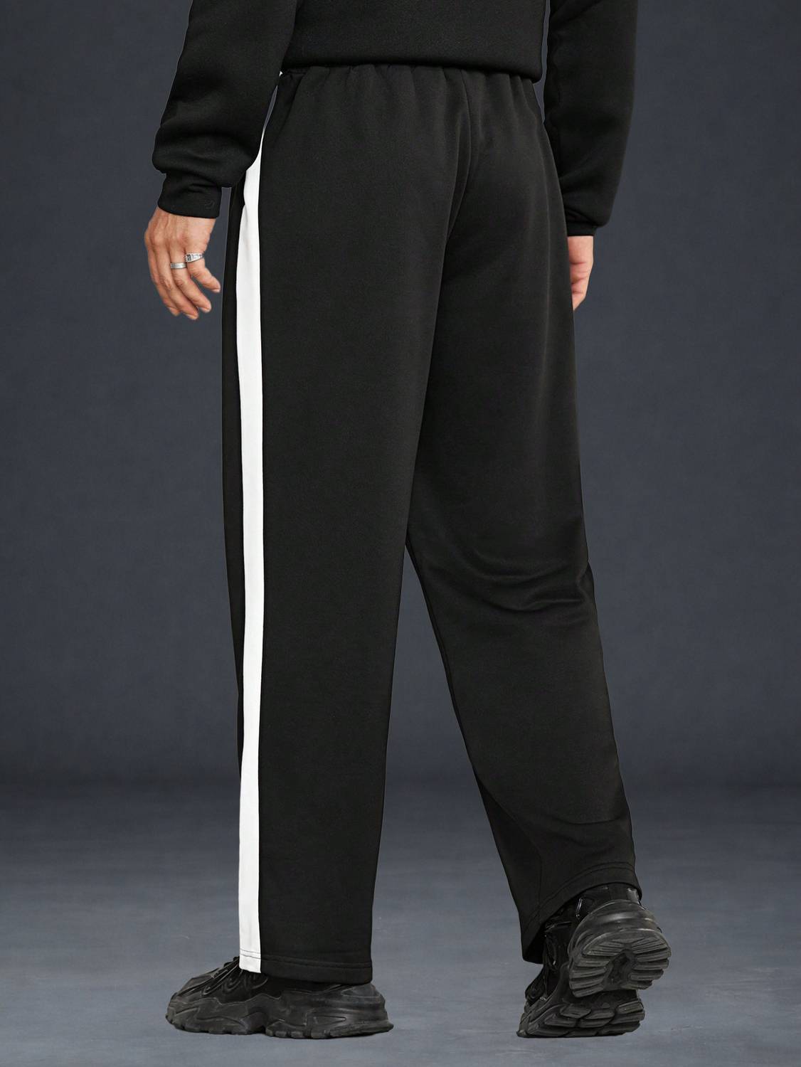 Paralians Colorblock Men Black Track Pants - Image 4