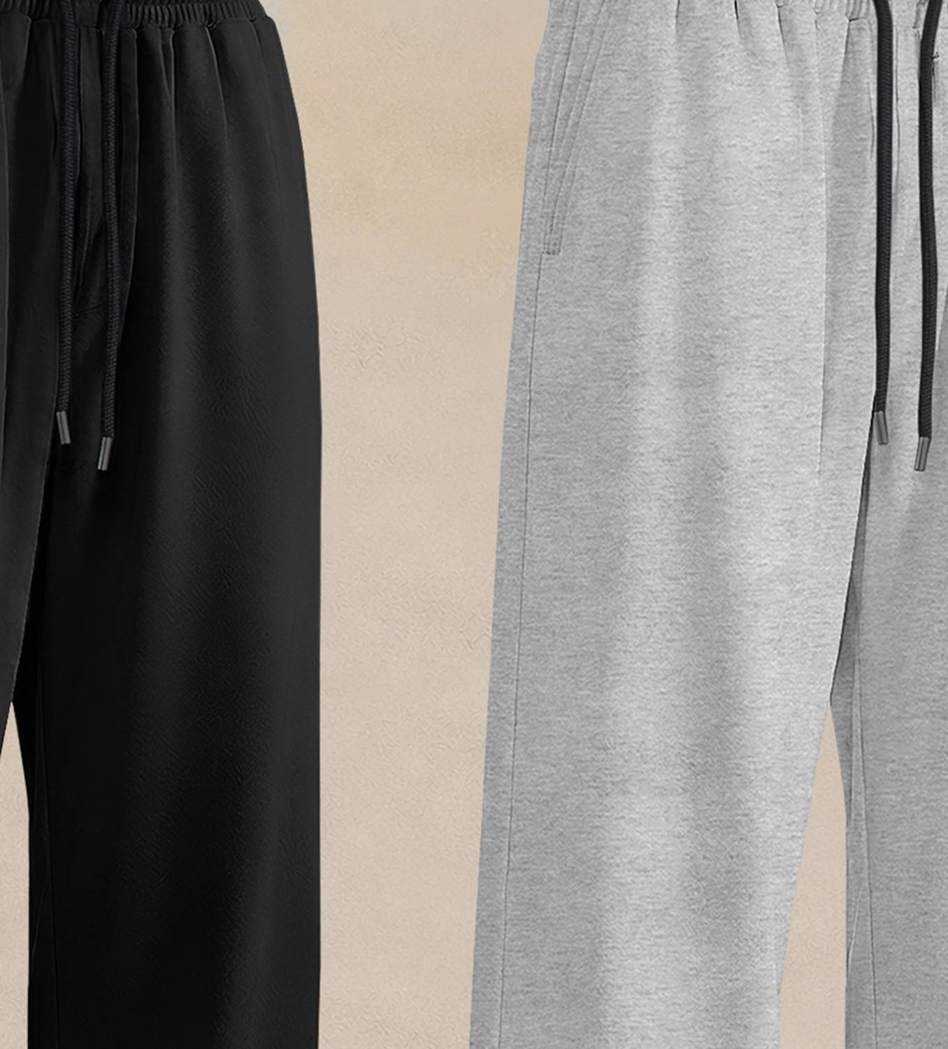 Viktor Men Black, Grey Track Pants Pack of 2 - Image 4