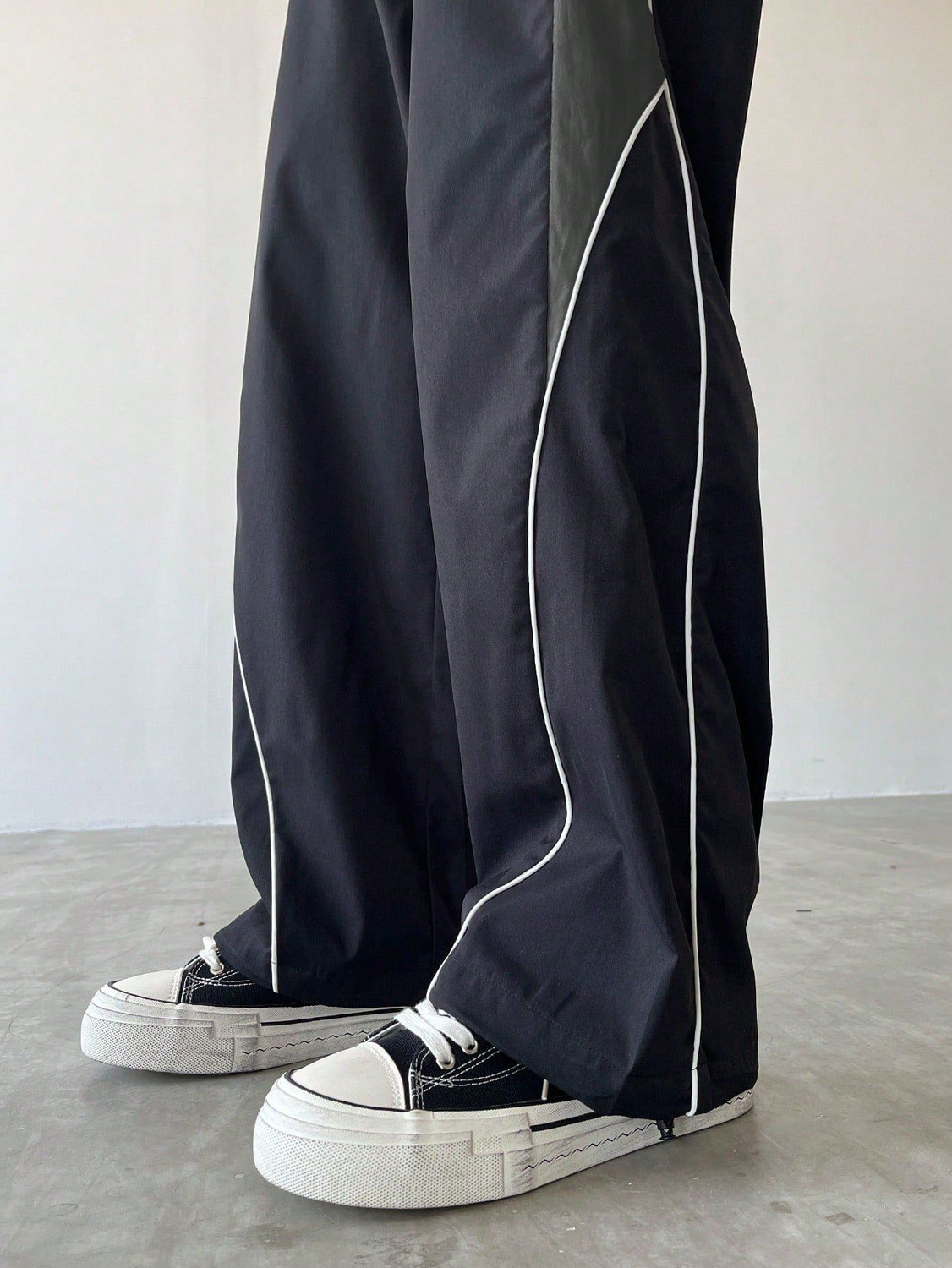 Image of The Modern Soul Self Design Men Black Track Pants