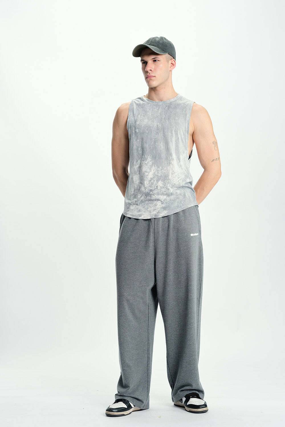 Bonkers Corner Men Solid Grey Track Pants - Image 3
