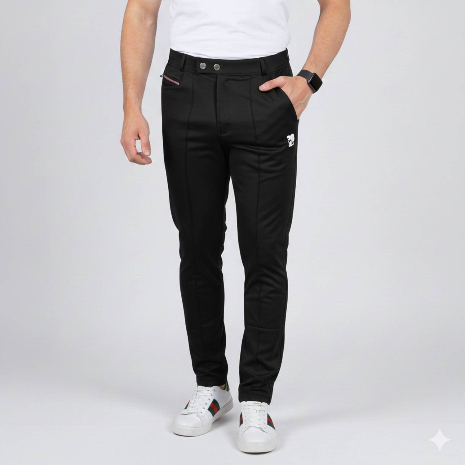 ACE SPORTS Solid Men Black Track Pants