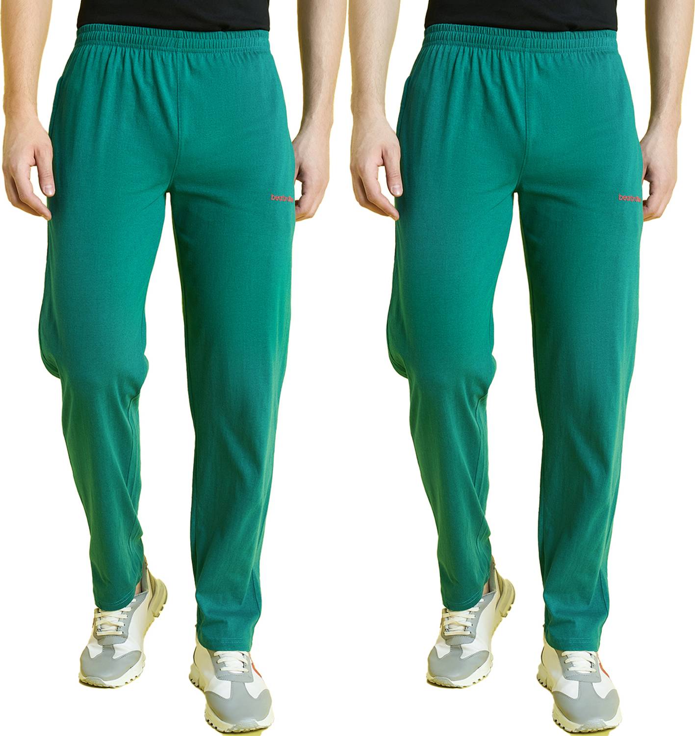 bearbrother Solid Men Green, Green Track Pants