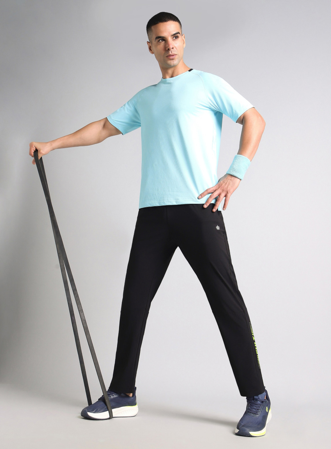 Image of Cult Solid Men Black Track Pants