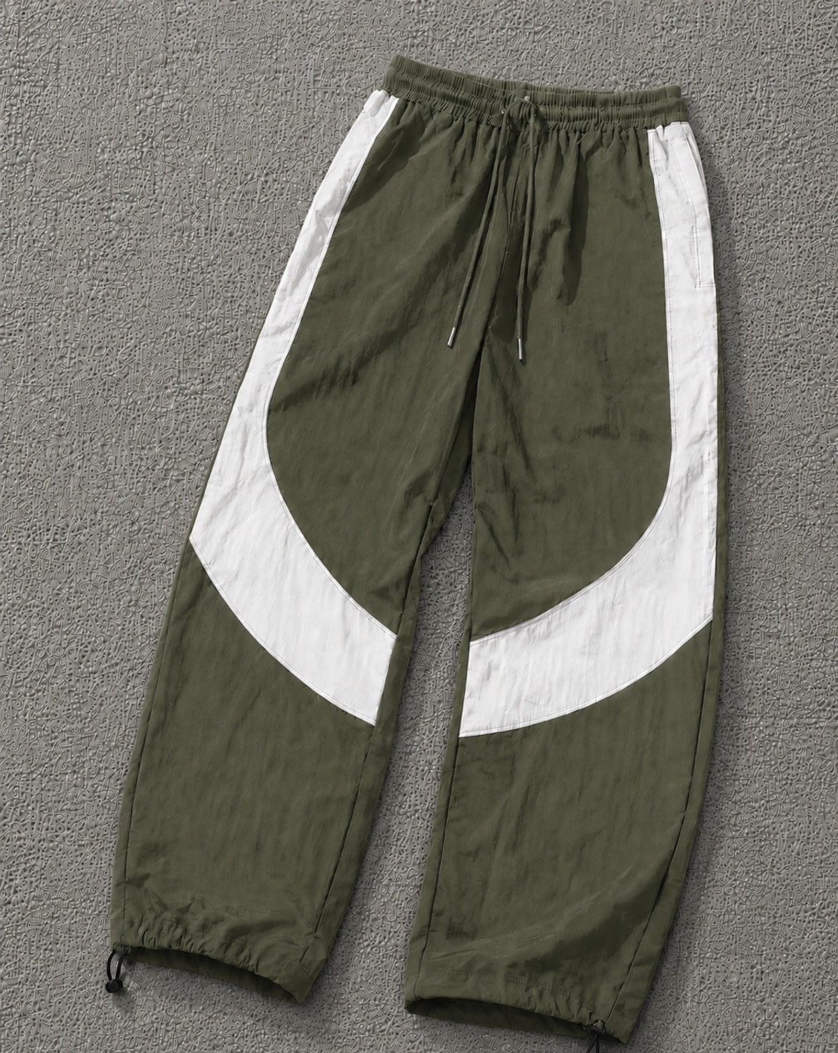 Image of Lripsome Colorblock Men Olive Track Pants