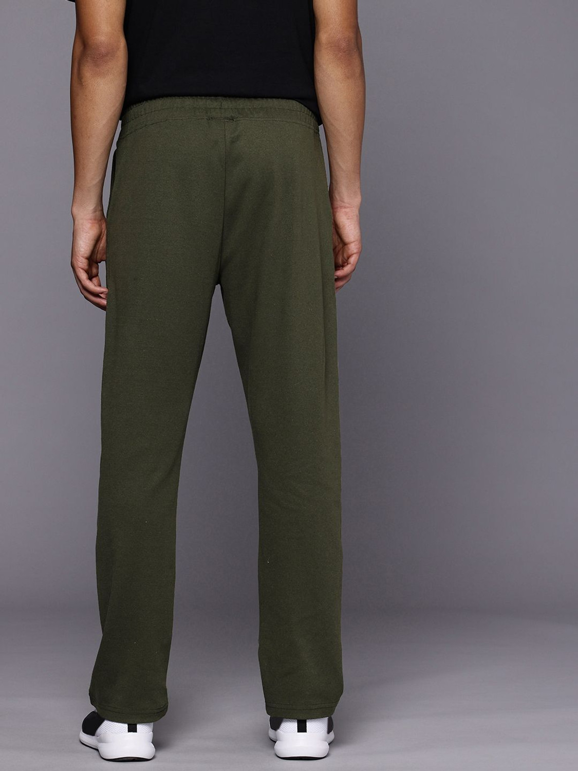 Image of HRX by Hrithik Roshan Printed Men Olive Track Pants