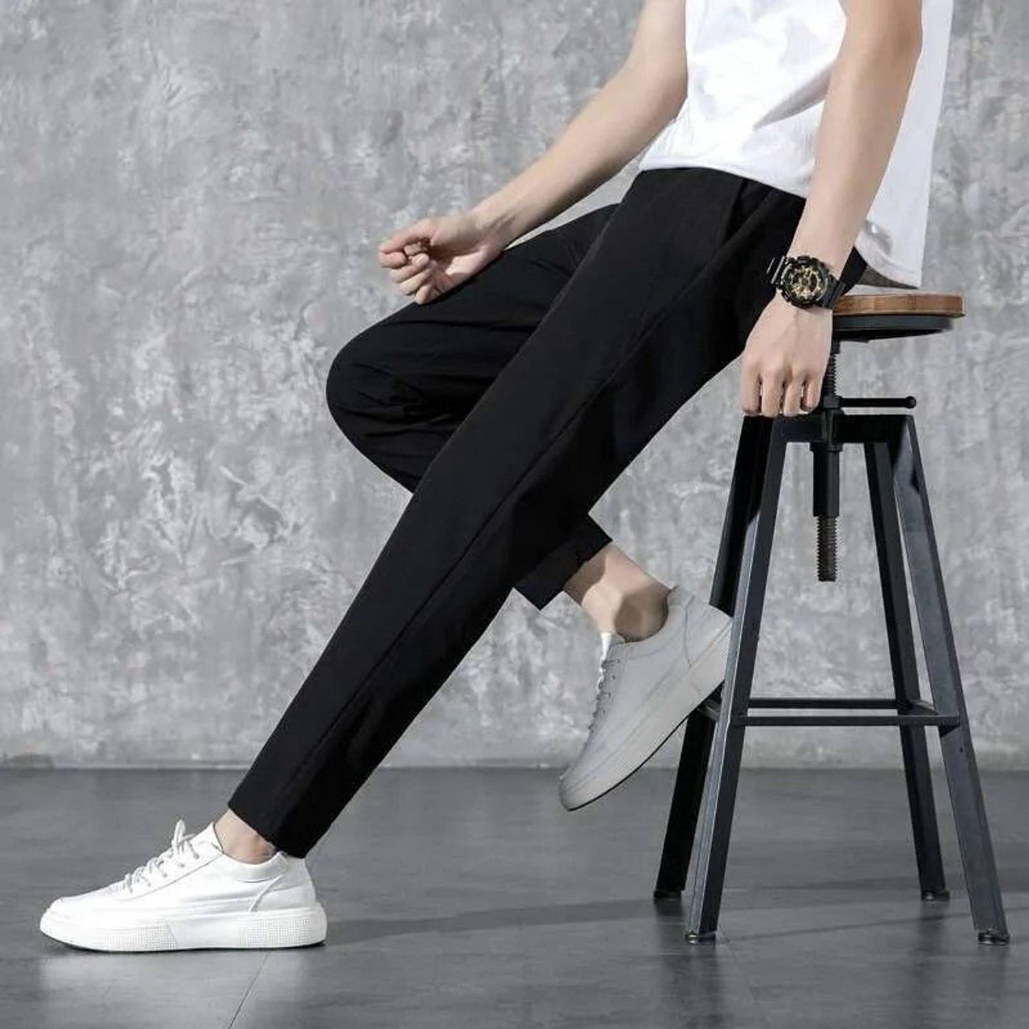 PYTHON Men Black Track Pants Pack of 2 - Image 5