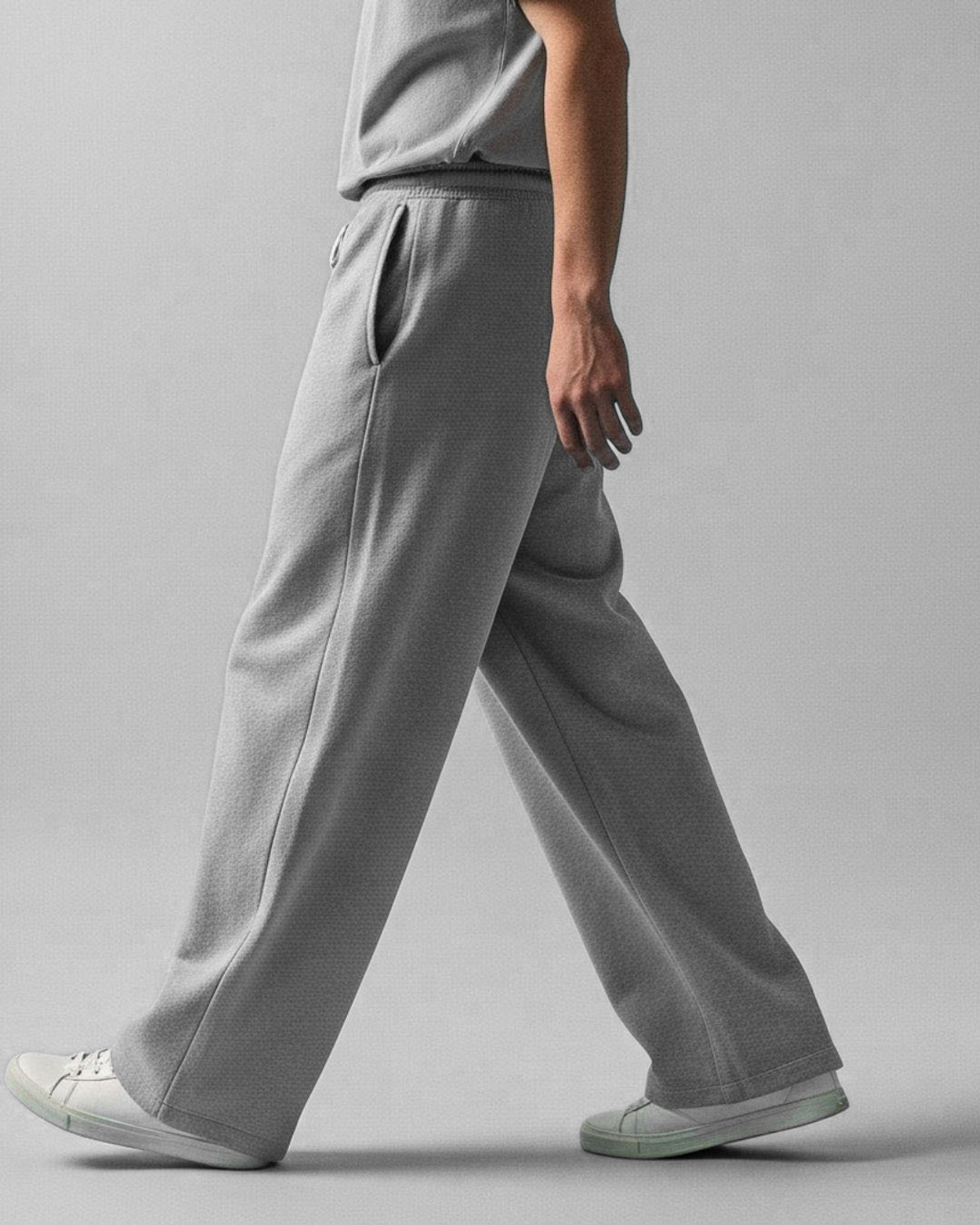 Image of Cloth N Code Solid Men Grey Track Pants