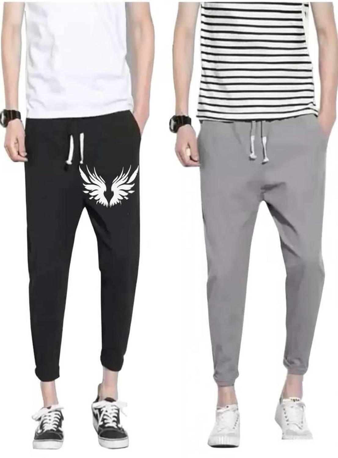 mfb Printed Men Black Track Pants