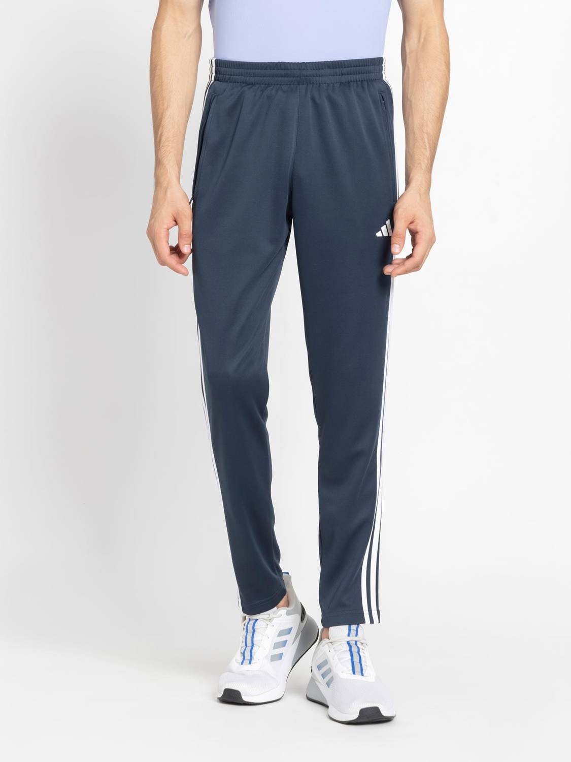 ADIDAS Striped Men Black Track Pants