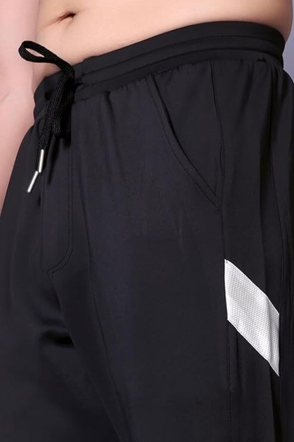 Image of METRONAUT Striped Men Black Track Pants