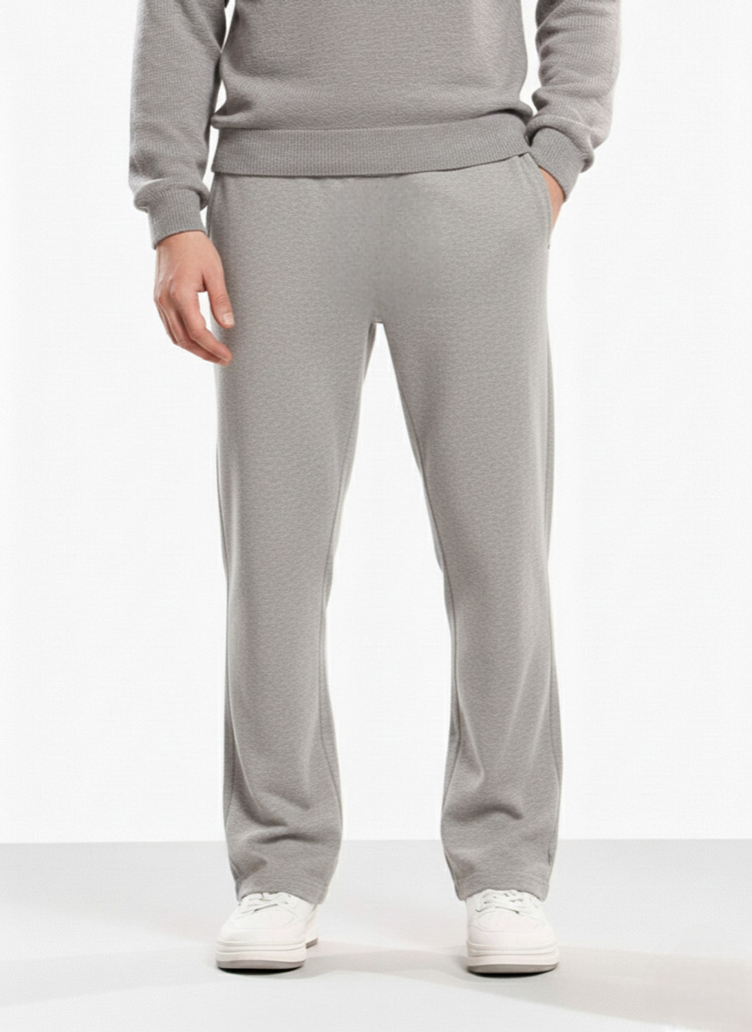 Image of Dockstreet Solid Men Grey Track Pants