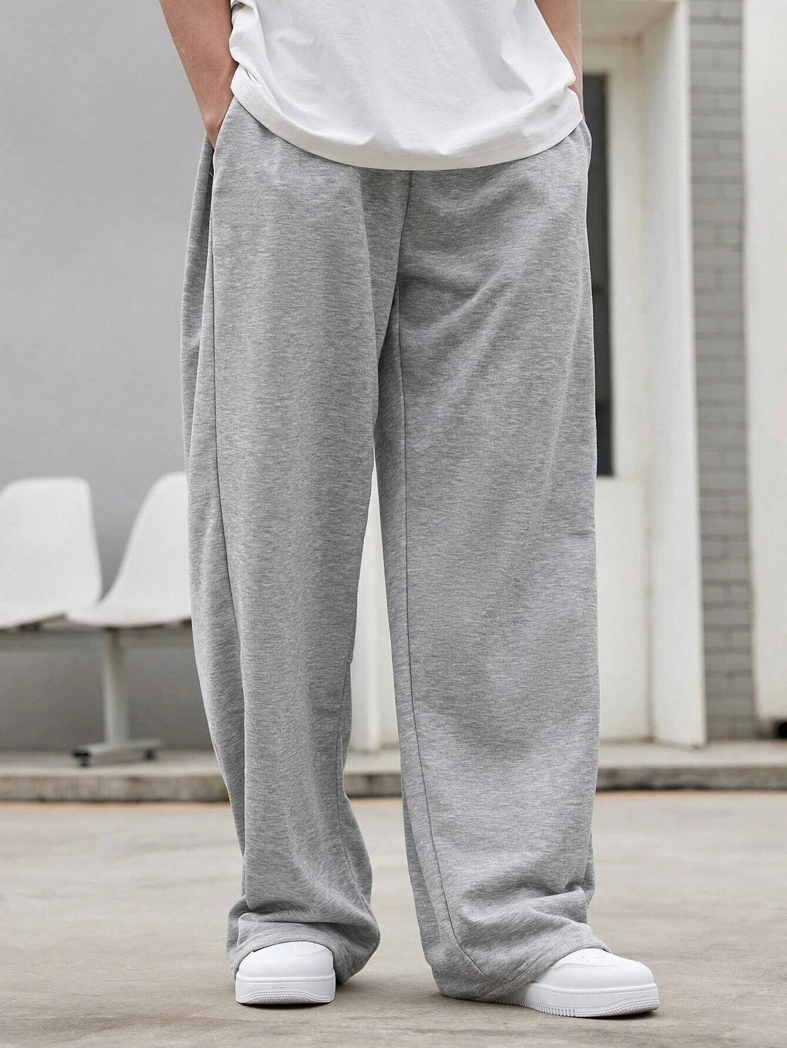 Image of Dockstreet Solid Men Grey Track Pants