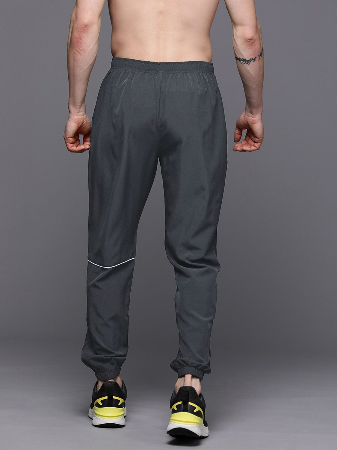 Image of HRX by Hrithik Roshan Solid Men Black Track Pants