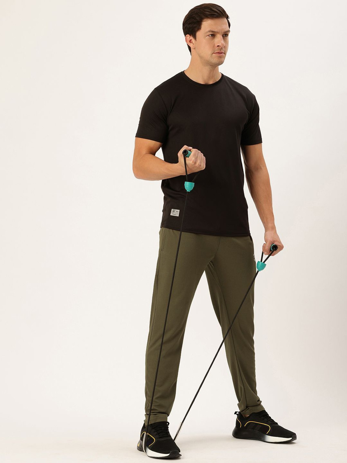 Image of SPORTS 52 WEAR Solid Men Olive Track Pants