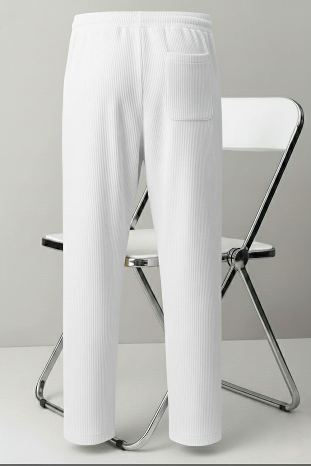 Image of MODESHIFT Solid Men White Track Pants