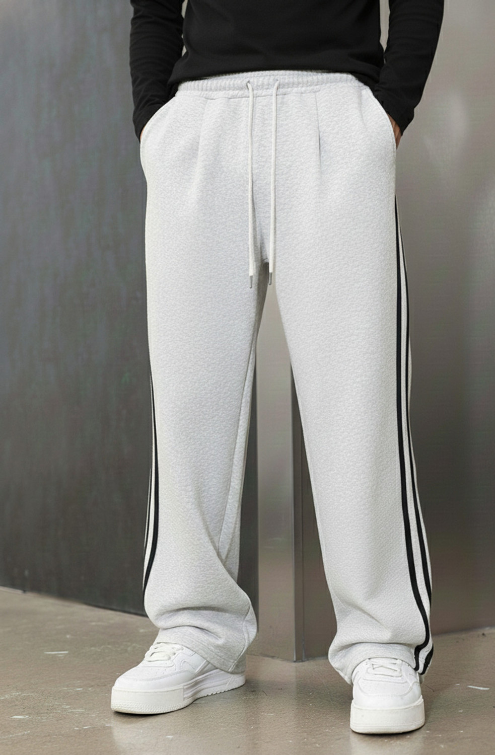 Image of Dockstreet Loose Fit Men Multicolor Trousers