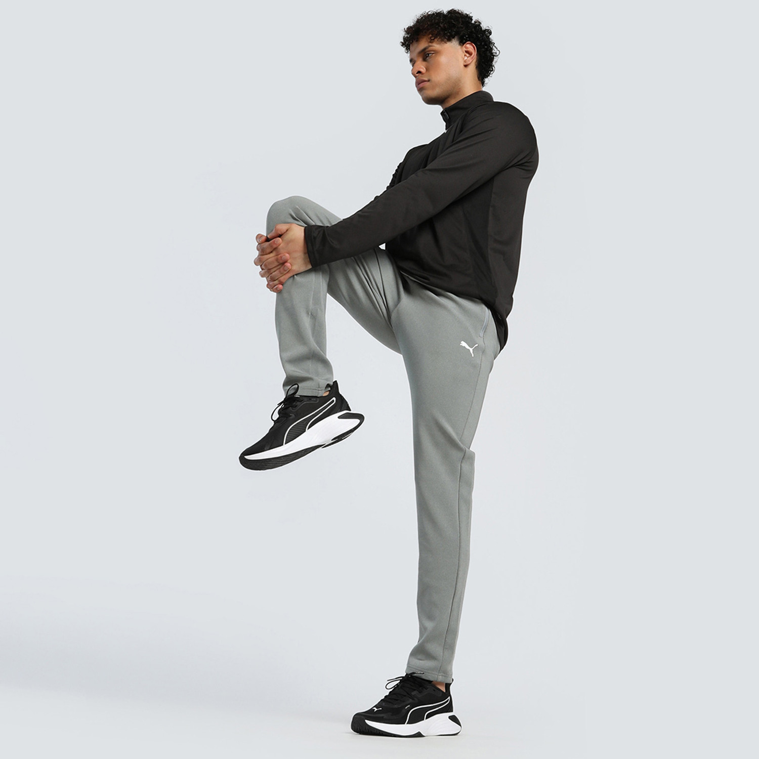Image of PUMA Solid Men Grey Track Pants
