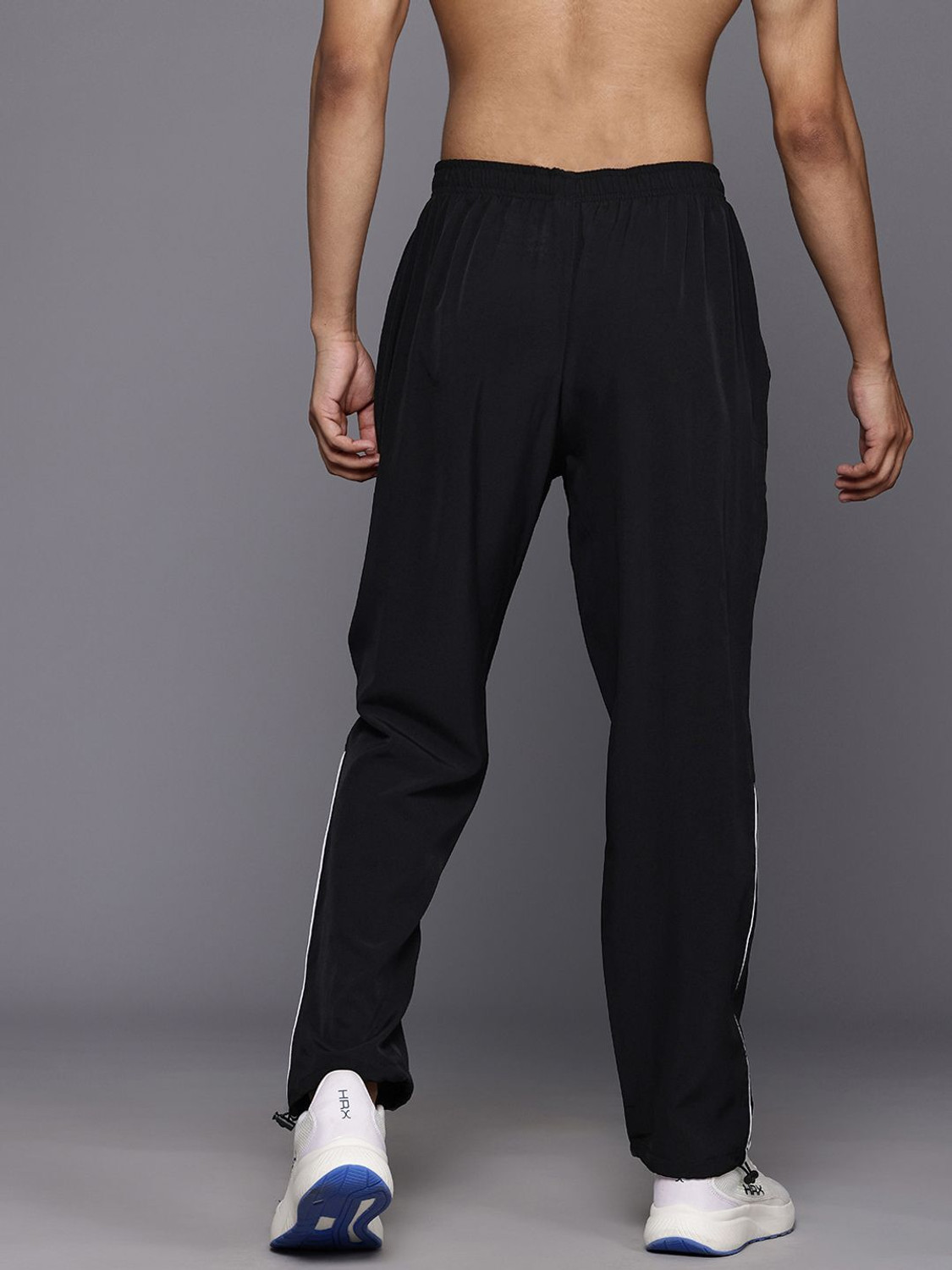 Image of HRX by Hrithik Roshan Solid Men Black Track Pants