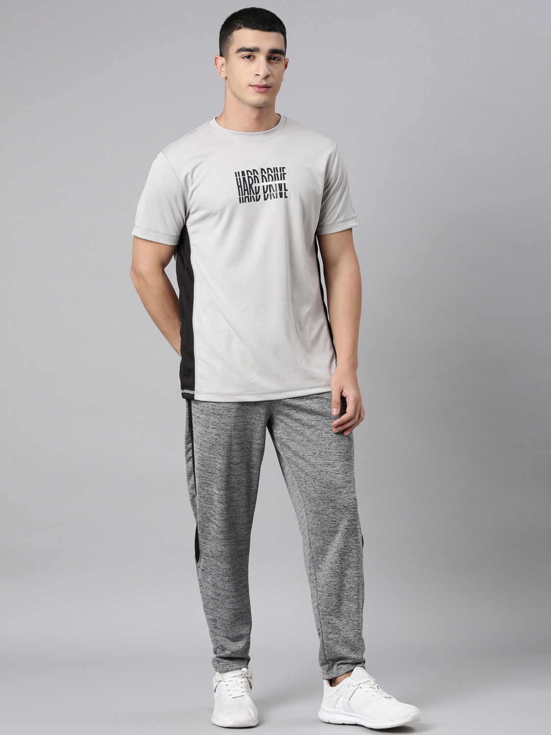 Image of Classic Polo Solid, Striped Men Grey Track Pants