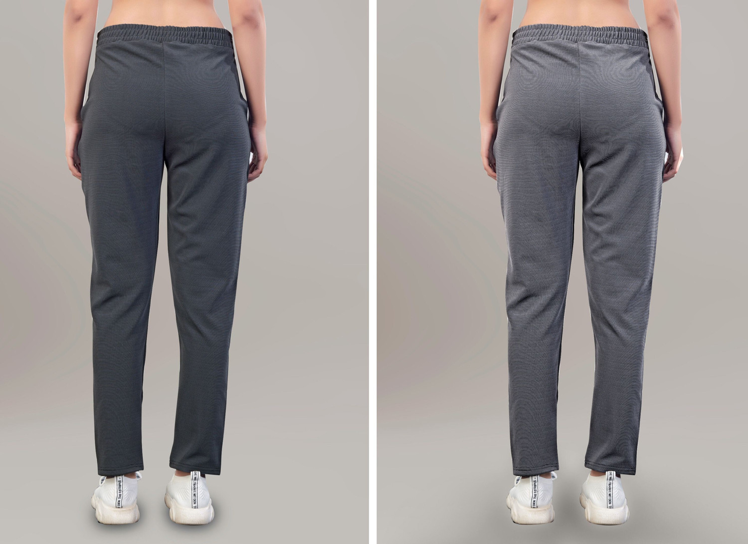 Image of leewan Solid Women Dark Blue, Grey Track Pants