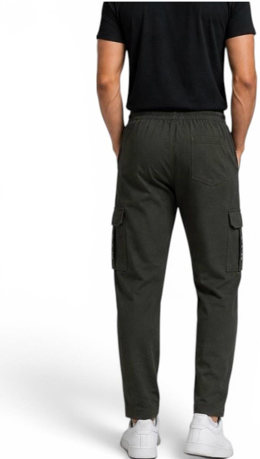 Image of DJ STRIKE Printed Men Olive Track Pants