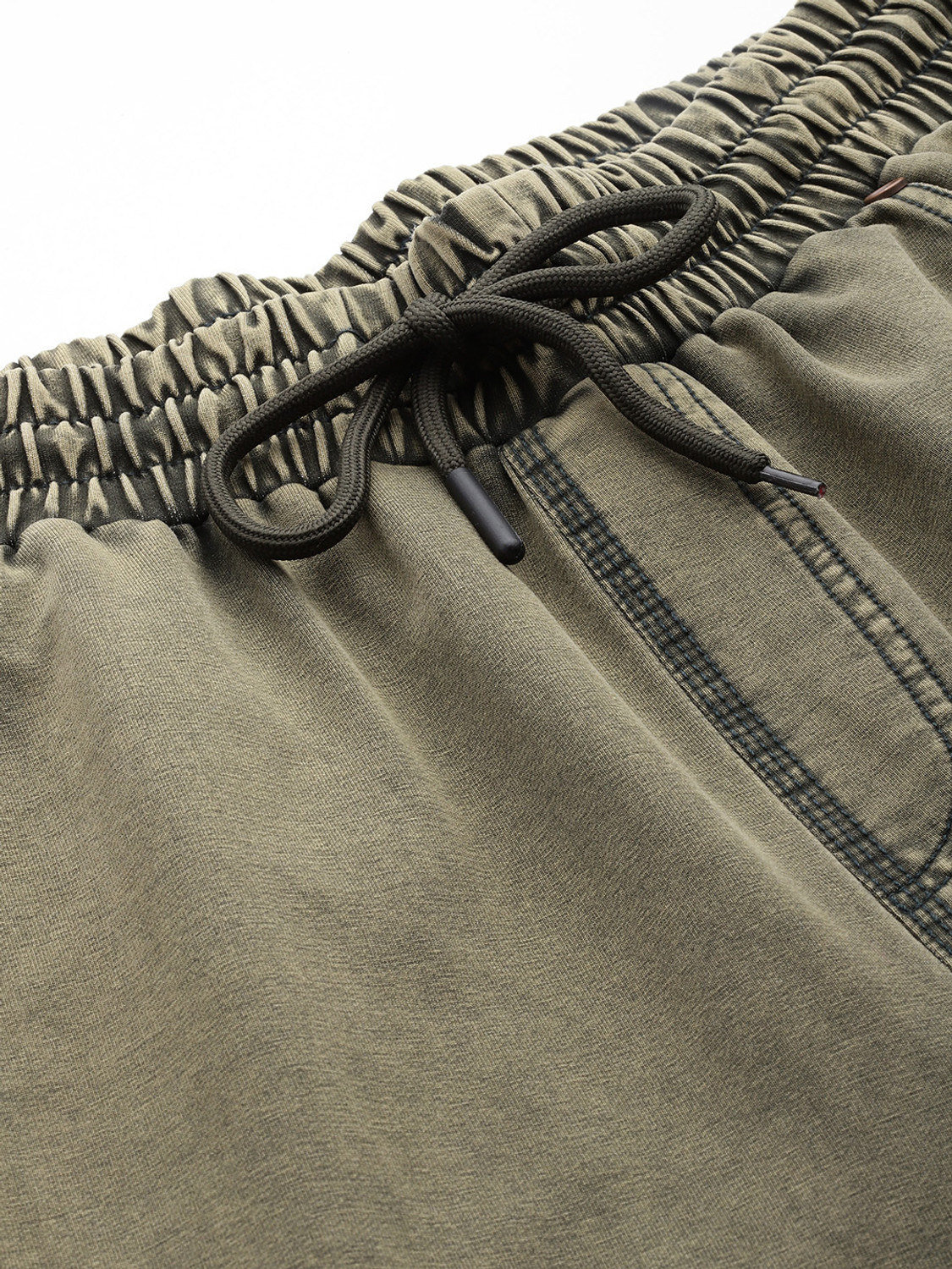 Image of Perfkt-U Solid Men Olive Track Pants
