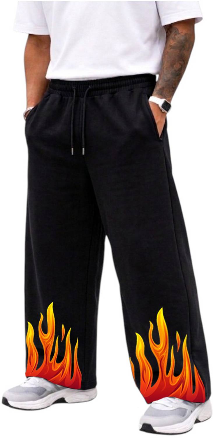 ENZIKO Black Graphic Print Men Track Pants - Image 2
