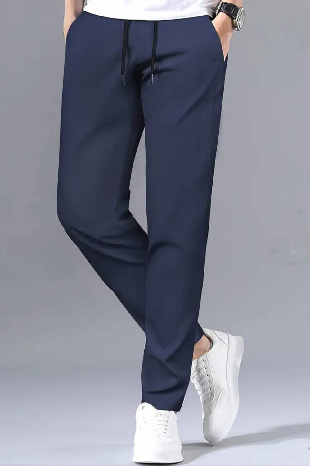 Bellwit Solid Men Dark Blue Track Pants