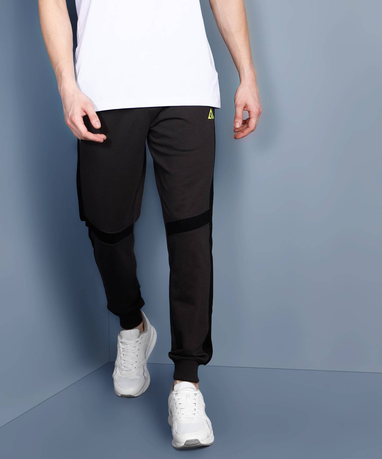 Adrenex Colorblock Men Grey Track Pants