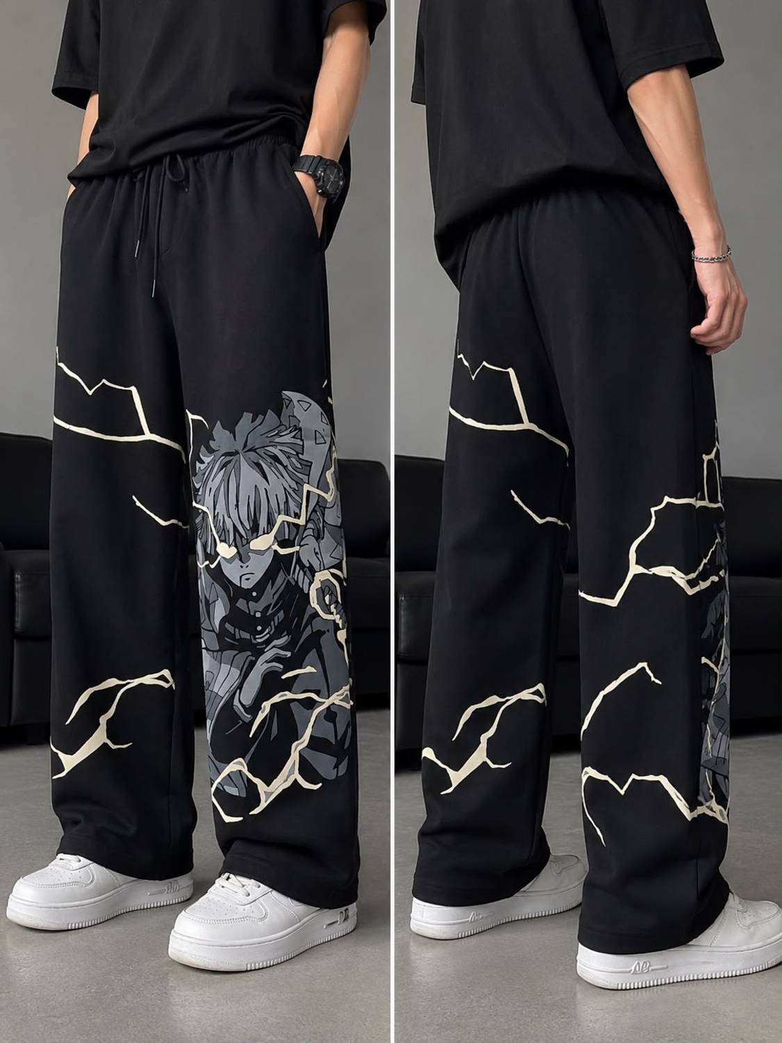 ZyloFit Men Black Track Pants - Image 1
